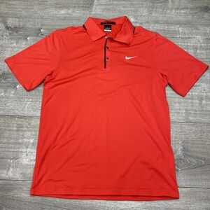 Nike Tiger Woods Collection Polo Shirt Mens Small Red Dri-FIT Golf 457980-607